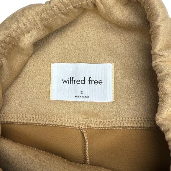 NWT WILFRED FREE Aritzia Daria Vegan Suede Leggings Size Small Tannin - Picture 5 of 7